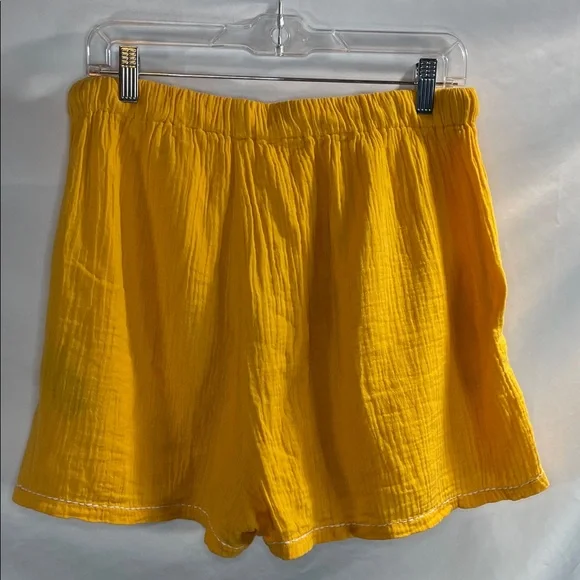 7 For All Mankind Yellow Cotton Blouse and Short Set - Picture 11 of 11
